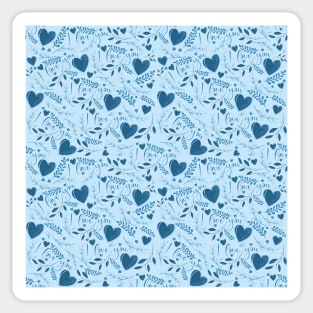 I love you typography sign seamless pattern blue Sticker